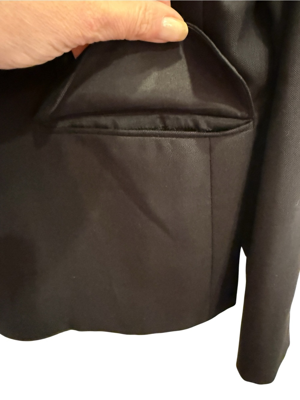 MaxMara Women’s Dark Navy Single-Button Minimalist Workwear Blazer sz 10 - Picture 4 of 16